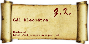 Gál Kleopátra névjegykártya